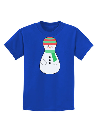 Cute Snowman Matryoshka Nesting Doll - Christmas Childrens Dark T-Shirt-Childrens T-Shirt-TooLoud-Royal-Blue-X-Small-Davson Sales