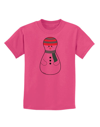 Cute Snowman Matryoshka Nesting Doll - Christmas Childrens T-Shirt-Childrens T-Shirt-TooLoud-Sangria-X-Small-Davson Sales