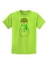 Cute Snowman Matryoshka Nesting Doll - Christmas Childrens T-Shirt-Childrens T-Shirt-TooLoud-Lime-Green-X-Small-Davson Sales