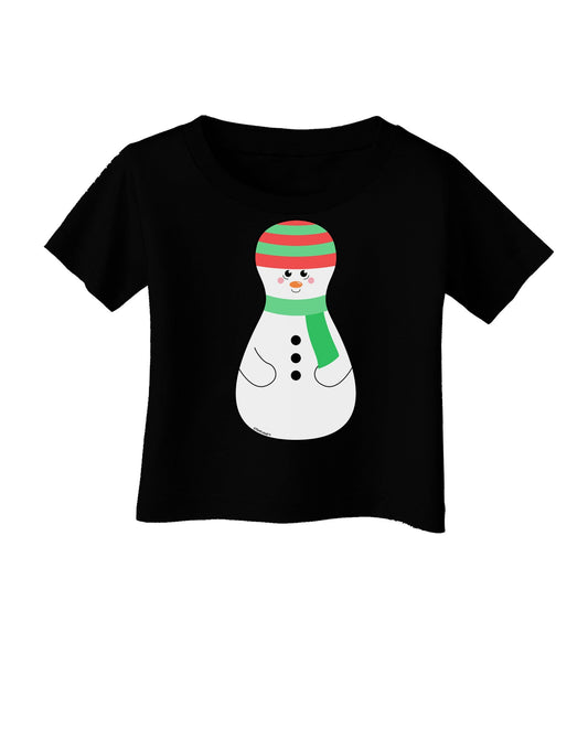 Cute Snowman Matryoshka Nesting Doll - Christmas Infant T-Shirt Dark-Infant T-Shirt-TooLoud-Black-06-Months-Davson Sales