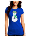 Cute Snowman Matryoshka Nesting Doll - Christmas Juniors Crew Dark T-Shirt-T-Shirts Juniors Tops-TooLoud-Royal-Blue-Juniors Fitted Small-Davson Sales