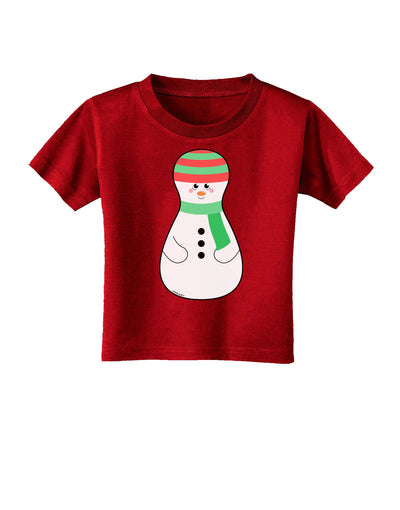 Cute Snowman Matryoshka Nesting Doll - Christmas Toddler T-Shirt Dark-Toddler T-Shirt-TooLoud-Clover-Green-2T-Davson Sales