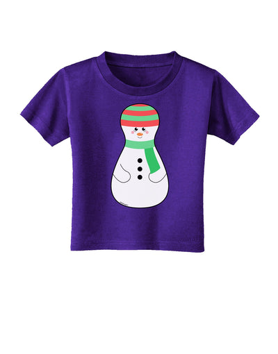 Cute Snowman Matryoshka Nesting Doll - Christmas Toddler T-Shirt Dark-Toddler T-Shirt-TooLoud-Purple-2T-Davson Sales