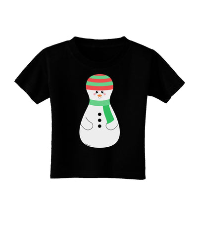 Cute Snowman Matryoshka Nesting Doll - Christmas Toddler T-Shirt Dark-Toddler T-Shirt-TooLoud-Black-2T-Davson Sales