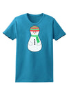 Cute Snowman Matryoshka Nesting Doll - Christmas Womens Dark T-Shirt-TooLoud-Turquoise-X-Small-Davson Sales