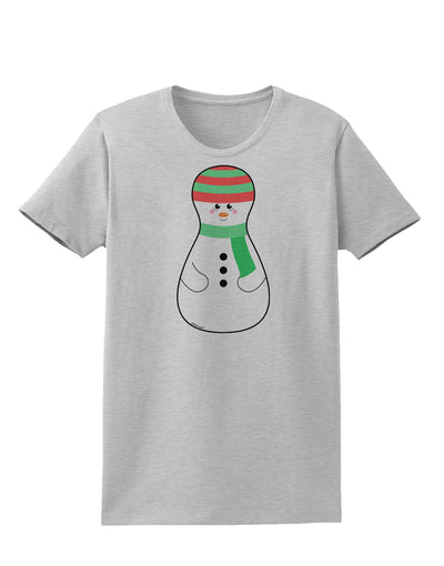 Cute Snowman Matryoshka Nesting Doll - Christmas Womens T-Shirt-Womens T-Shirt-TooLoud-AshGray-X-Small-Davson Sales