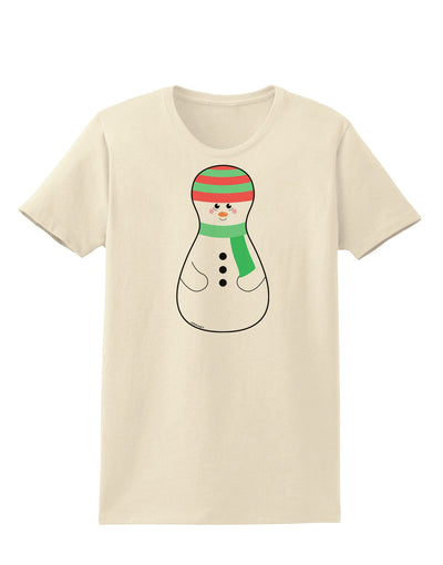 Cute Snowman Matryoshka Nesting Doll - Christmas Womens T-Shirt-Womens T-Shirt-TooLoud-Natural-X-Small-Davson Sales