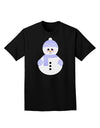 Cute Snowman With Hat and Scarf Christmas Adult Dark T-Shirt-Mens T-Shirt-TooLoud-Black-Small-Davson Sales