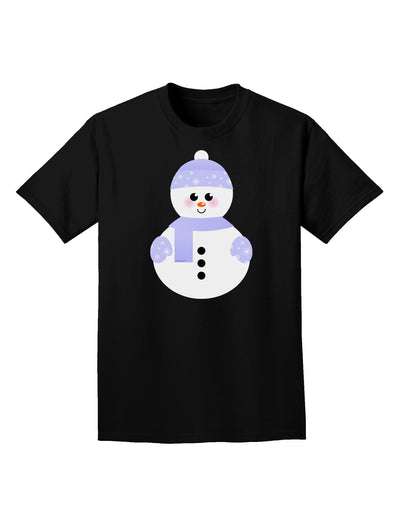 Cute Snowman With Hat and Scarf Christmas Adult Dark T-Shirt-Mens T-Shirt-TooLoud-Black-Small-Davson Sales