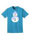 Cute Snowman With Hat and Scarf Christmas Adult Dark T-Shirt-Mens T-Shirt-TooLoud-Turquoise-Small-Davson Sales