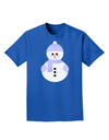 Cute Snowman With Hat and Scarf Christmas Adult Dark T-Shirt-Mens T-Shirt-TooLoud-Royal-Blue-Small-Davson Sales