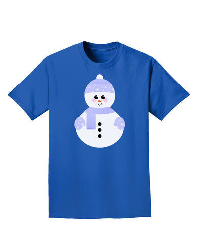 Cute Snowman With Hat and Scarf Christmas Adult Dark T-Shirt-Mens T-Shirt-TooLoud-Royal-Blue-Small-Davson Sales