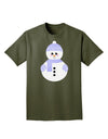 Cute Snowman With Hat and Scarf Christmas Adult Dark T-Shirt-Mens T-Shirt-TooLoud-Military-Green-Small-Davson Sales