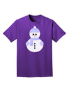 Cute Snowman With Hat and Scarf Christmas Adult Dark T-Shirt-Mens T-Shirt-TooLoud-Purple-Small-Davson Sales