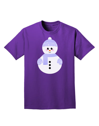 Cute Snowman With Hat and Scarf Christmas Adult Dark T-Shirt-Mens T-Shirt-TooLoud-Purple-Small-Davson Sales