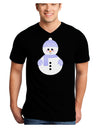 Cute Snowman With Hat and Scarf Christmas Adult Dark V-Neck T-Shirt-TooLoud-Black-Small-Davson Sales