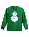 Cute Snowman With Hat and Scarf Christmas Adult Long Sleeve Dark T-Shirt-TooLoud-Kelly-Green-Small-Davson Sales