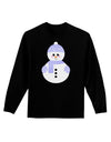 Cute Snowman With Hat and Scarf Christmas Adult Long Sleeve Dark T-Shirt-TooLoud-Black-Small-Davson Sales