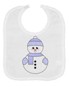 Cute Snowman With Hat and Scarf Christmas Baby Bib