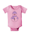 Cute Snowman With Hat and Scarf Christmas Baby Romper Bodysuit-Baby Romper-TooLoud-Light-Pink-06-Months-Davson Sales