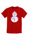 Cute Snowman With Hat and Scarf Christmas Childrens Dark T-Shirt-Childrens T-Shirt-TooLoud-Red-X-Small-Davson Sales