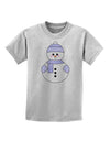 Cute Snowman With Hat and Scarf Christmas Childrens T-Shirt-Childrens T-Shirt-TooLoud-AshGray-X-Small-Davson Sales