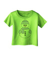 Cute Snowman With Hat and Scarf Christmas Infant T-Shirt-Infant T-Shirt-TooLoud-Lime-Green-06-Months-Davson Sales