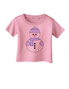 Cute Snowman With Hat and Scarf Christmas Infant T-Shirt-Infant T-Shirt-TooLoud-Candy-Pink-06-Months-Davson Sales