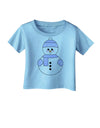 Cute Snowman With Hat and Scarf Christmas Infant T-Shirt-Infant T-Shirt-TooLoud-Aquatic-Blue-06-Months-Davson Sales