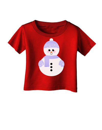 Cute Snowman With Hat and Scarf Christmas Infant T-Shirt Dark-Infant T-Shirt-TooLoud-Clover-Green-06-Months-Davson Sales