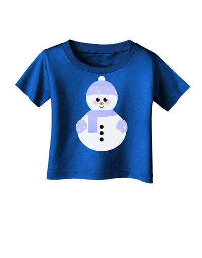 Cute Snowman With Hat and Scarf Christmas Infant T-Shirt Dark-Infant T-Shirt-TooLoud-Red-06-Months-Davson Sales