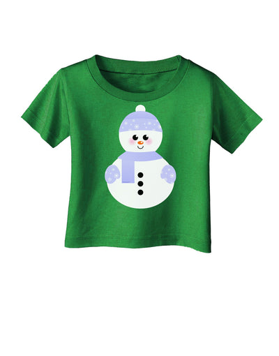 Cute Snowman With Hat and Scarf Christmas Infant T-Shirt Dark-Infant T-Shirt-TooLoud-Royal-Blue-06-Months-Davson Sales