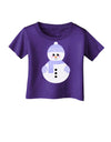 Cute Snowman With Hat and Scarf Christmas Infant T-Shirt Dark-Infant T-Shirt-TooLoud-Purple-06-Months-Davson Sales