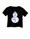 Cute Snowman With Hat and Scarf Christmas Infant T-Shirt Dark-Infant T-Shirt-TooLoud-Black-06-Months-Davson Sales