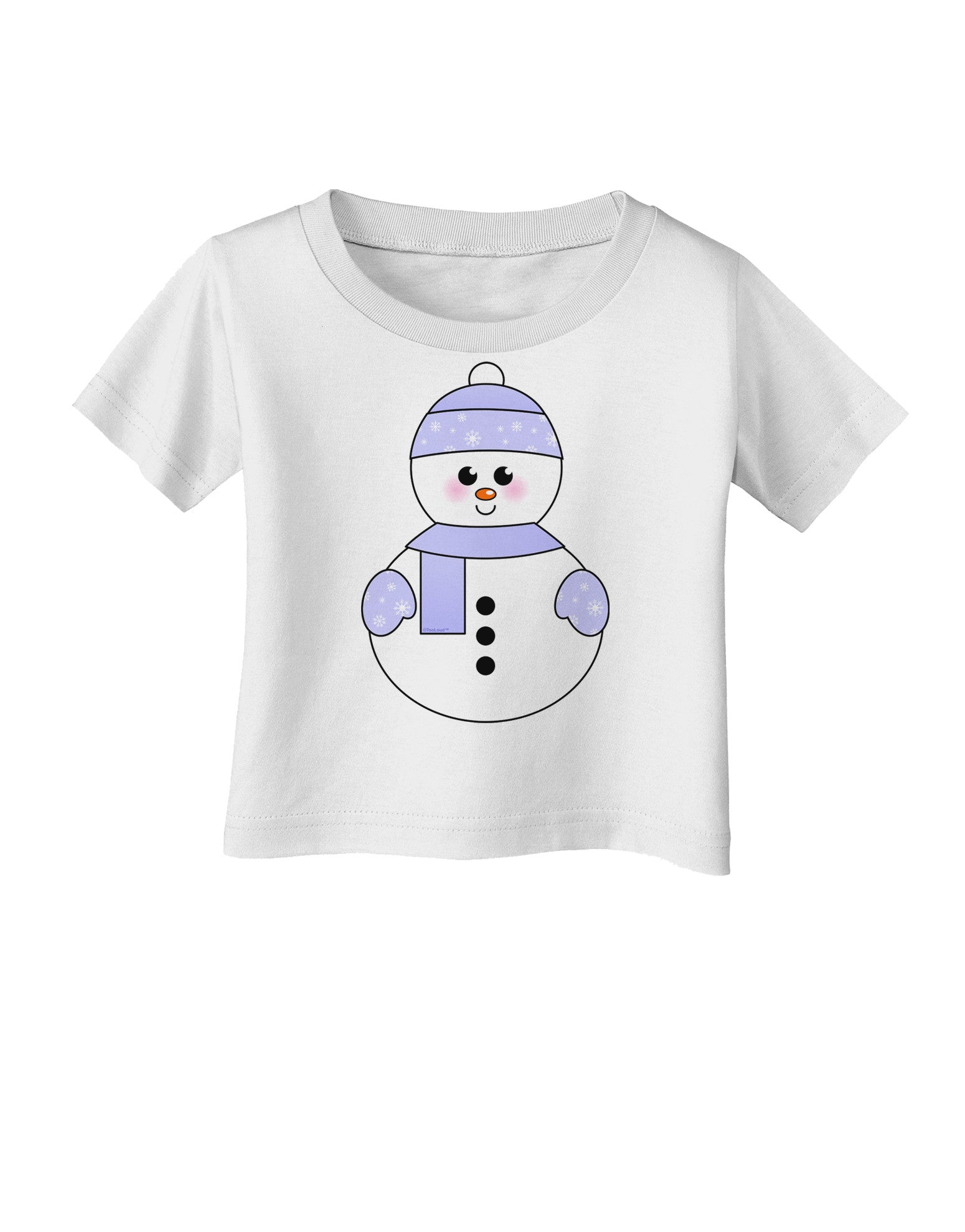 Cute Snowman With Hat and Scarf Christmas Infant T-Shirt-Infant T-Shirt-TooLoud-White-06-Months-Davson Sales