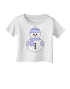 Cute Snowman With Hat and Scarf Christmas Infant T-Shirt-Infant T-Shirt-TooLoud-White-06-Months-Davson Sales