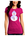 Cute Snowman With Hat and Scarf Christmas Juniors Crew Dark T-Shirt-T-Shirts Juniors Tops-TooLoud-Hot-Pink-Juniors Fitted Small-Davson Sales