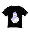 Cute Snowman With Hat and Scarf Christmas Toddler T-Shirt Dark-Toddler T-Shirt-TooLoud-Black-2T-Davson Sales