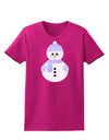 Cute Snowman With Hat and Scarf Christmas Womens Dark T-Shirt-TooLoud-Hot-Pink-Small-Davson Sales