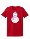 Cute Snowman With Hat and Scarf Christmas Womens Dark T-Shirt-TooLoud-Red-X-Small-Davson Sales