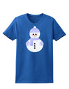 Cute Snowman With Hat and Scarf Christmas Womens Dark T-Shirt-TooLoud-Royal-Blue-X-Small-Davson Sales