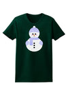 Cute Snowman With Hat and Scarf Christmas Womens Dark T-Shirt-TooLoud-Forest-Green-Small-Davson Sales