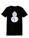 Cute Snowman With Hat and Scarf Christmas Womens Dark T-Shirt-TooLoud-Black-X-Small-Davson Sales