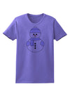 Cute Snowman With Hat and Scarf Christmas Womens T-Shirt-Womens T-Shirt-TooLoud-Violet-X-Small-Davson Sales