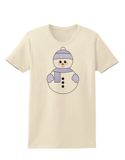 Cute Snowman With Hat and Scarf Christmas Womens T-Shirt-Womens T-Shirt-TooLoud-Natural-X-Small-Davson Sales
