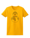 Cute Snowman With Hat and Scarf Christmas Womens T-Shirt-Womens T-Shirt-TooLoud-Gold-X-Small-Davson Sales