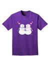 Cute Snowman and Snowwoman Couple Adult Dark T-Shirt by TooLoud-Mens T-Shirt-TooLoud-Purple-Small-Davson Sales