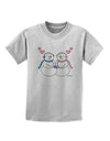 Cute Snowman and Snowwoman Couple Childrens T-Shirt by TooLoud-Childrens T-Shirt-TooLoud-AshGray-X-Small-Davson Sales