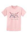 Cute Snowman and Snowwoman Couple Childrens T-Shirt by TooLoud-Childrens T-Shirt-TooLoud-PalePink-X-Small-Davson Sales