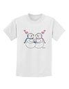 Cute Snowman and Snowwoman Couple Childrens T-Shirt by TooLoud-Childrens T-Shirt-TooLoud-White-X-Small-Davson Sales